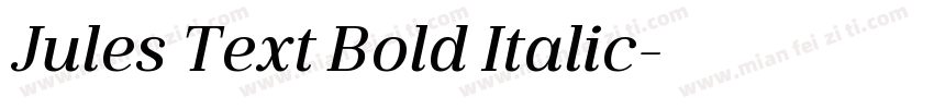 Jules Text Bold Italic字体转换